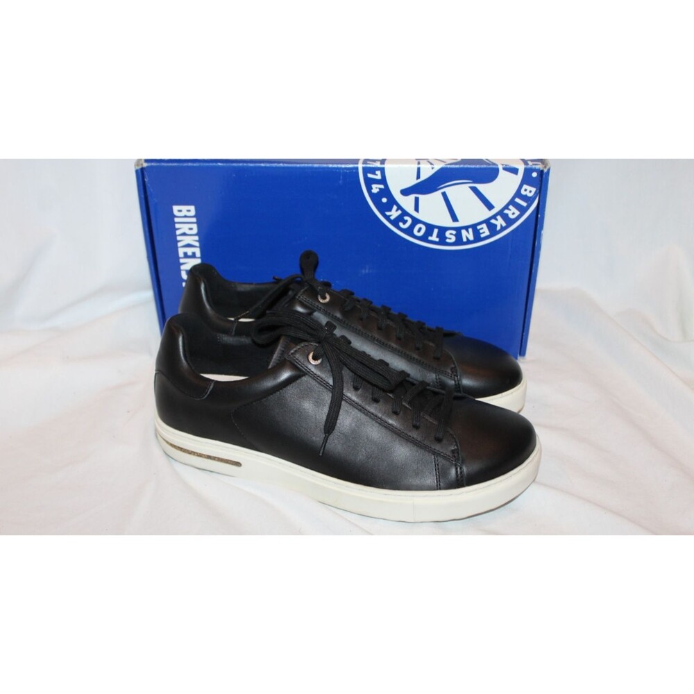 Birkenstock Bend Low Men's Leather Sneakers BLACK WHITE NIB EU 45 $165
